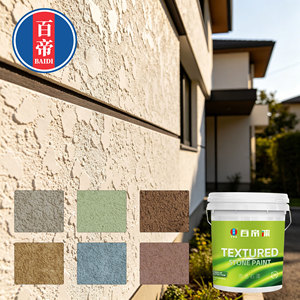 Pintura Acrílica para Paredes de Alta Adhesión, a Base de Agua, <span class=keywords><strong>con</strong></span> Textura, Ideal para Revestimiento Decorativo de Paredes Exteriores - Product Image 3