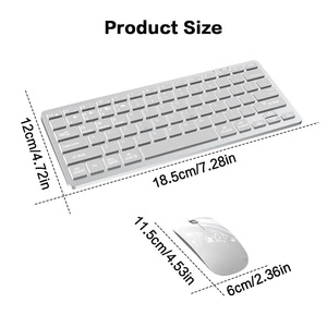 Combo de Teclado y Ratón Inalámbrico JOMAA con Bluetooth, Modelo Dual, Retroiluminación LED, Teclado y Ratón Silenciosos para Oficina en Casa - Product Image 6