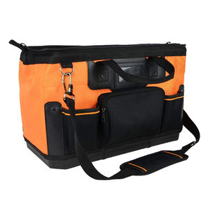 Pabrik disesuaikan Logo alat konstruksi Tote tukang kayu tas kerja tugas berat 16 inci kanvas berukuran besar alat tradisional Tote - Product Image 3