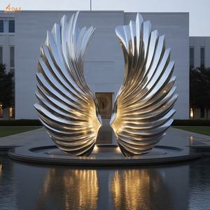 Escultura de Alas de Ángel Abstractas de Metal Moderno, Decoración de Paisaje Exterior para Hoteles, Personalizada - Product Image 6
