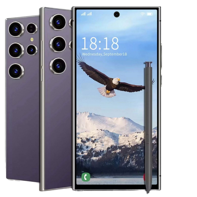 Unlocked 7.3 Inch Big Screen Android 5G Smart Mobile Phone Original CPU Decacore HD Screen LTE 65W Dual Sim 16GB+1TB Storage