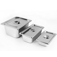 Ustensiles d'hôtel : Bac de cuisson en acier inoxydable pour buffet, bacs GN Gastronorm, récipient alimentaire, bac de drainage
