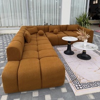 Canapé d'angle en tissu moderne en forme de L, ensemble de canapés décontractés et simples pour appartement, tendance pour salon