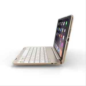 High Quality Flip Up Aluminum alloy Tablet BT Wireless Keyboard Case for iPad 9.7 2018