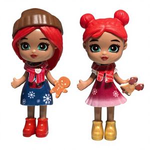 Nouvelle poupée de Noël pour enfants, petite poupée de 4 pouces pour filles avec accessoires dans une boîte surprise, mini-<span class=keywords><strong>jouets</strong></span> pour cadeau - Product Image 2