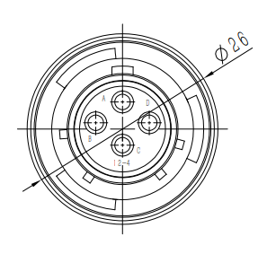 Estándar Internacional Industrial Avition MIL C 26482 6 pines macho hembra MS3116F 12 conector redondo de La 4S - Product Image 6