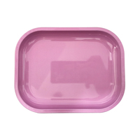 Plateau à rouler en métal coloré moderne sur mesure avec boîte de rangement et broyeur pour accessoires de cigarette, certifié ISO9001 - Vente en gros