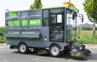 Camion balayeuse électrique autopropulsé haute pression pour sols et routes avec batterie 48V pour usage industriel