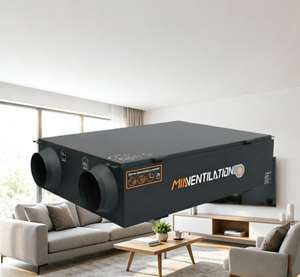 Ventilateur de récupération de chaleur domestique à <span class=keywords><strong>double</strong></span> <span class=keywords><strong>flux</strong></span> <span class=keywords><strong>avec</strong></span> filtre HEPA H13, filtre à charbon actif, HRV, HRU, ERV, MVHR, contrôle intelligent WiFi - Product Image 1