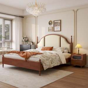 <span class=keywords><strong>Cama</strong></span> de madera maciza nórdica americana moderna Simple 1,8 m <span class=keywords><strong>cama</strong></span> doble 1,5 m <span class=keywords><strong>cama</strong></span> de almacenamiento suave muebles de dormitorio principal - Product Image 6