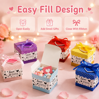 Boîtes cadeaux en papier pour la Saint-Valentin avec ruban et étiquette, petites boîtes en papier pour bonbons et chocolats pour mariage et anniversaire
