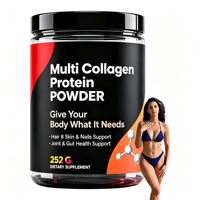 Poudre de protéines multi-collagène en marque blanche pour la santé intestinale, le soutien des articulations, de la peau, des cheveux et des ongles WPC80 Protéine de lactosérum
