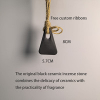 Diffuseur d'huiles essentielles en céramique noire solide personnalisé MDW OEM, pierre d'aromathérapie écologique en céramique poreuse, céramique microporeuse