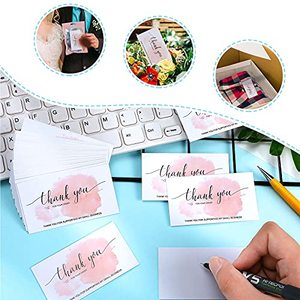 Wholesale Pink Thank You Gold Foil Card <b>Sticker</b> Set Resealable Bag Custom <b>Logo</b> Small Business Packaging Supply Bulk - Product Image 4