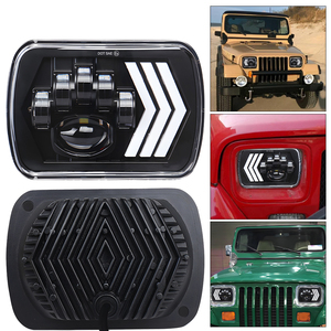 Faro LED de 7 pulgadas 100W 3 flechas blanco ámbar impermeable DRL doble color 5x7 7x6 luz para motor universal para camión 12V 8000 - Product Image 2