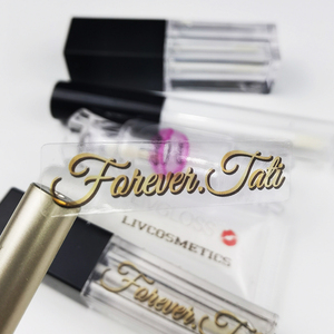 Özelleştirilmiş baskı mat tüpler logo şeffaf şeffaf dudak parlatıcısı ürünleri etiket ambalaj özel dudak parlatıcısı kozmetik etiketleri - Product Image 1