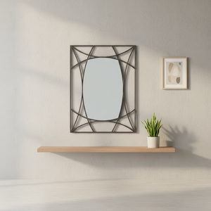 <span class=keywords><strong>Espejo</strong></span> de Pared Geométrico de Lujo Art Deco Moderno con Marco de Metal para Decoración del Hogar, Sala de Estar, Varios Estilos de Interiores - Product Image 1