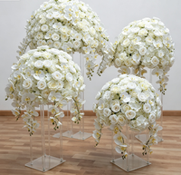 Bunga Anggrek Phalaenopsis Plastik Buatan Modern Buatan Tangan untuk Dekorasi Pernikahan, Meja Makan, Pajangan Jendela, dan Pameran