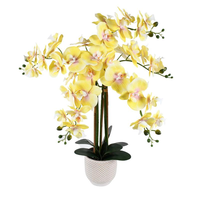 Fleur artificielle Phalaenopsis en pot 35/70/73cm, sensation 3D réaliste, pour décoration de mariage et de maison