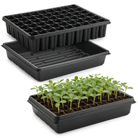 RooTrimmer Lot de 5 plateaux de semis et 5 plateaux de semis à 54 alvéoles pour la germination des graines et la propagation des plantes