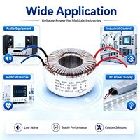 Transformateur d'isolement toroïdal 500VA 120V 48V 60Hz monophasé à enroulement en cuivre pour amplificateur audio et applications médicales