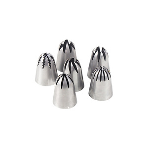 304 Seamless Extra Large Piping Nozzle, Korean Style Round Tip for Cake Melts, <b>Cookies</b>, and Cream Baking <b>Tools</b> - Product Image 5
