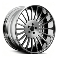 Nouvelles jantes en alliage d'aluminium forgé chromé 20-26 pouces, 2 ou 3 pièces, à déport profond, compatibles avec les voitures de tourisme S Caprice Infiniti à rayons multiples