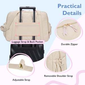 Sac à langer extensible 26L à 35L, transformable, multifonctionnel, avec design matelassé, pour les voyages et l'usage quotidien - Product Image 5