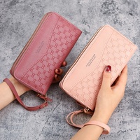 Sacs à main tendance pour femmes, vente en gros de portefeuilles zéro à motif géométrique, sacs pour téléphone portable, portefeuilles multifonctionnels pour femmes