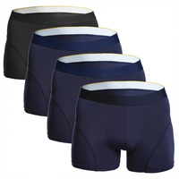 NOUVEAU Caleçon Boxer en Coton Mélangé Tricoté pour Homme, Respirant, Taille Mi-Haute, Motif Carreaux, Sous-vêtement Confortable pour la Détente et le Sommeil