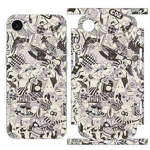 Para la Serie iPhone 16e, Película Adhesiva de Cuerpo Completo con Diseño de Grafiti, Personalizable, Colorida, Decoración para Teléfono Móvil - Product Image 3
