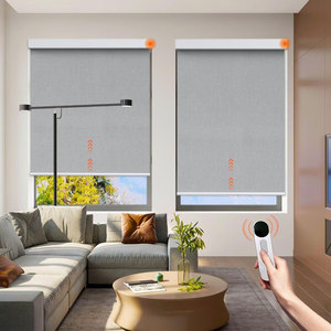 Persianas Enrollables Verticales Motorizadas Eléctricas Inteligentes, Diseño Moderno, Material <span class=keywords><strong>de</strong></span> Tela Lisa, Compatible con <span class=keywords><strong>Alexa</strong></span> para Ventanas - Product Image 4