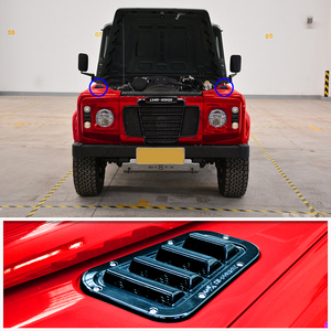 2 Pièces Décoratives pour Capot Avant, Garniture Latérale, Couvercle de Ventilation en Acier pour Entrée d'Air et Neige pour Land Rover Defender - Product Image 6