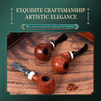 Porte-cigarette en bois Futeng, en bois de rose, avec chambre à fumée, laqué, classique, portable et réutilisable