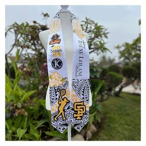 Estolas de Graduación Personalizadas Clase 2025 con Inspiración Polinesia para Estudiantes Universitarios/Graduados - Product Image 1