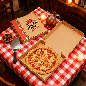 Scatole per Pizza da Asporto in Cartone Ondulato Usa e Getta con Logo Personalizzato - Product Image 3
