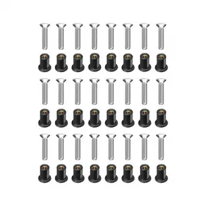 M5 de neopreno bueno tuerca latón inserte nueces con M5 x 25mm Acero inoxidable Pozi tornillo - Product Image 1