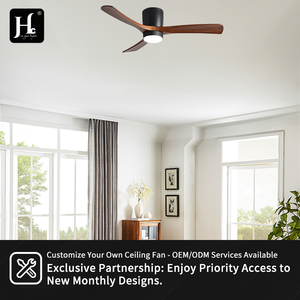 Ventilador de techo eléctrico de lujo de 52 pulgadas con motor Zhongshan DC, aspas de madera maciza, control remoto y luz para uso doméstico y hotelero. - Product Image 5