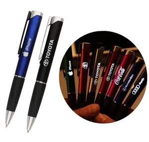 promotional branded laser engrave custom logo unicorn pen novelty led light gift pens