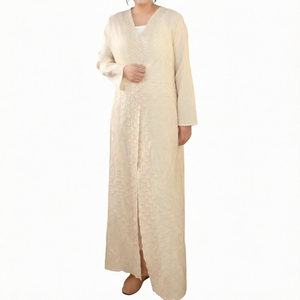 Elegant Long Sleeve Abaya <b>Coat</b> Embroidery Loose Fit Ankle Length Muslim <b>Cardigan</b> for Spring Autumn open front abaya - Product Image 2