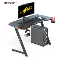 Table de jeu personnalisée moderne avec lumières LED RVB Table de jeu pour ordinateur PC Gamer