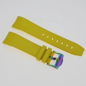 Bracelet de montre SKX007 en caoutchouc vulcanisé jaune de haute qualité, avec trous de 1,8 mm et 2,5 mm, largeur de 22 mm, bracelet premium pour montres - Product Image 4