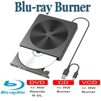 Lecteur de Blu-ray portable USB 3.0, graveur de Blu-ray externe, lecteur de DVD, lecteur de Blu-ray USB, lecteur BD Blue Light