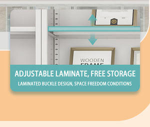 Librería hogar piso <span class=keywords><strong>2</strong></span> <span class=keywords><strong>metros</strong></span> de alto puerta corredera vitrina a prueba de polvo hierro arte gabinete de almacenamiento gabinete de hierro librería - Product Image 4