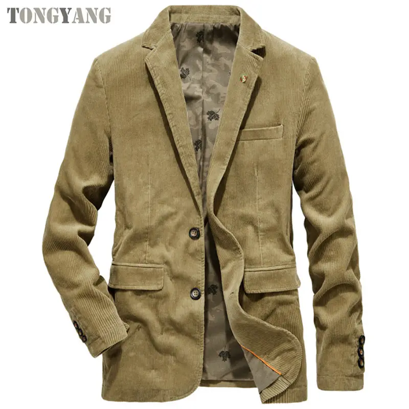 Tongyang Hot Selling Groothandel 2024 Trending Winter Heren Casual Outwear Pak Slim Fit Jassen En Jassen Corduroy Blazer
