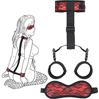 Vente en gros usine : Kits d'équipement BDSM SM en cuir pour bondage, jouets sexuels pour adultes, femmes, couples, femmes mariées, avec menottes et entraves de cheville