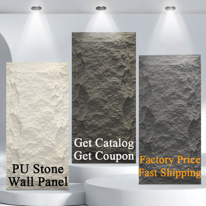 Ngoài trời bên ngoài trang trí PU Faux Rock Polyurethane Đá Nhân Tạo Bảng điều chỉnh 3D PU đá tường Bảng điều khiển - Product Image 2