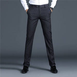 Pantalon à la mode personnalisé pantalon droit à rayures sans ballonnement costume <span class=keywords><strong>tailleur</strong></span> robe de soirée d'affaires <span class=keywords><strong>pour</strong></span> <span class=keywords><strong>hommes</strong></span> - Product Image 2