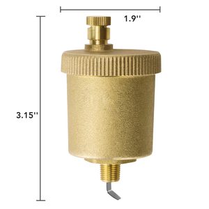 Soupape de purge <span class=keywords><strong>automatique</strong></span> pneumatique en laiton avec filetage mâle NPT de 1/2 pouce pour système de chauffage de <span class=keywords><strong>radiateur</strong></span> à eau chaude au gaz - Product Image 2
