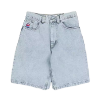 Jorts Amples Personnalisés OEM, Jeans Courts Baggy en Denim de Haute Qualité pour Hommes, Vente en Gros